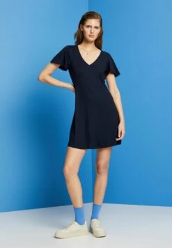 ESPRIT Gebreide Jurk - Navy -Esprit 6305bf6f4ed84909a40a6a2a6c00b1b8