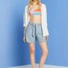ESPRIT Pull On - Shorts - Light Blue Lavender