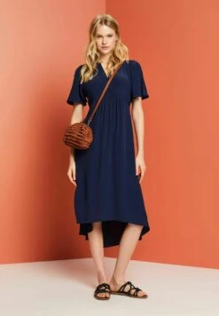 ESPRIT Midi Mit Fixiertem Bindegürtel - Jurk - Navy 13 ESPRIT Midi Mit Fixiertem Bindegürtel - Jurk - Navy -Esprit 68b1d9117490418d958a239b7830c3ad