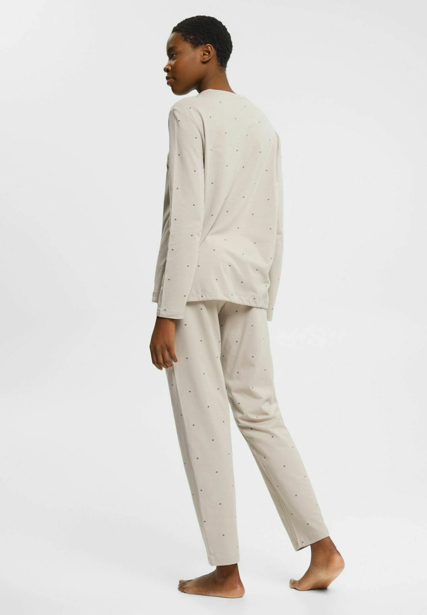 ESPRIT Set Seasonal Print Cocve Pj Allls - Pyjama - Light Taupe 3 ESPRIT Set Seasonal Print Cocve Pj Allls - Pyjama - Light Taupe - Afbeelding 3