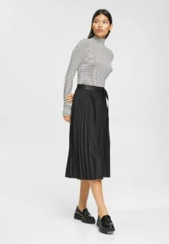 ESPRIT Mit Gürtel - A-Lijn Rok - Black -Esprit 701228d030ed4bd8bcb38a5a09629ff2