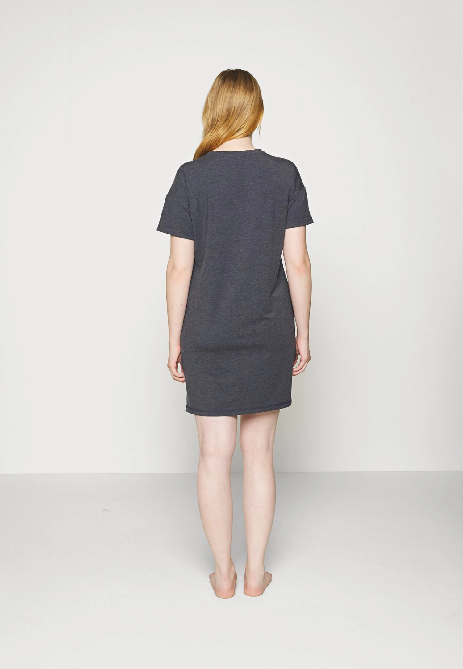 ESPRIT Cosy Melange Short Sleeve Melange - Nachtjapon - Navy 3 ESPRIT Cosy Melange Short Sleeve Melange - Nachtjapon - Navy - Afbeelding 3