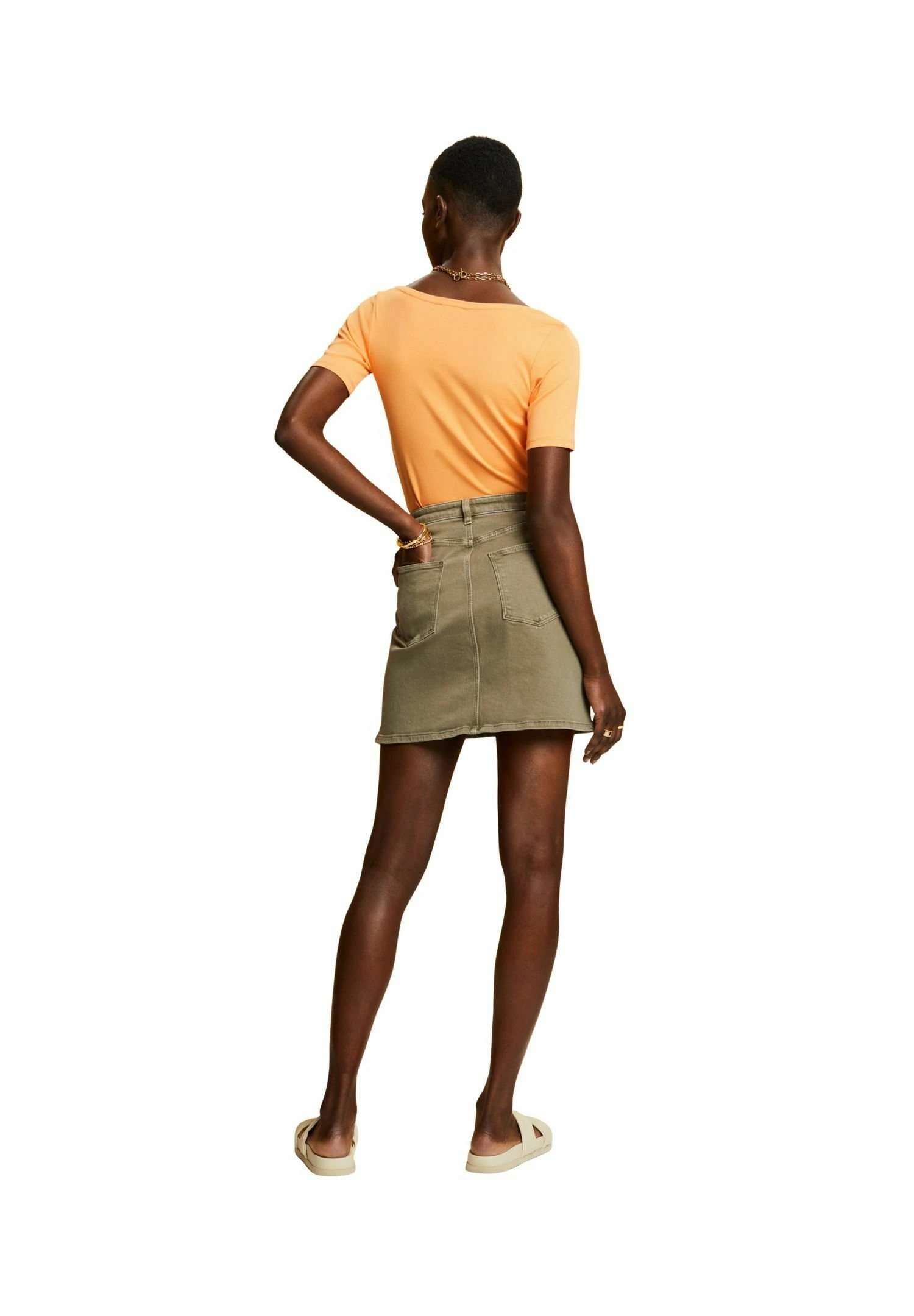 Edc By Esprit Minirok - Khaki Green 2 Edc By Esprit Minirok - Khaki Green - Afbeelding 2