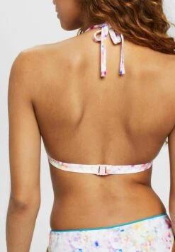 ESPRIT Wattiertes Neckholder Mit Floralem Print - Bikinitop - Teal Blue -Esprit 74bad62610ce44afbf7a03665d308426