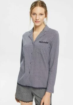 ESPRIT Mit Spitze - Pyjamashirt - Navy