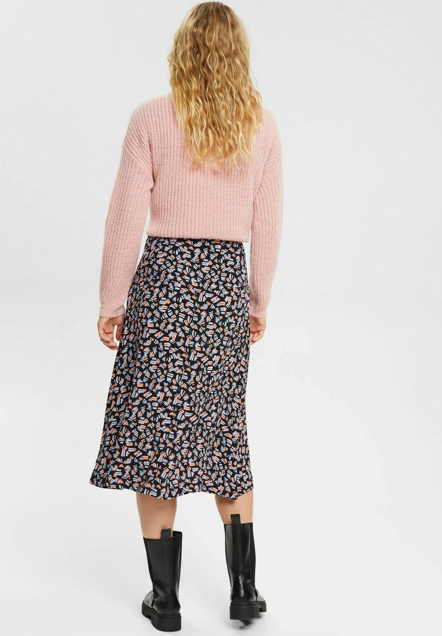 ESPRIT Gemusterter - A-Lijn Rok - New Black 3 ESPRIT Gemusterter - A-Lijn Rok - New Black - Afbeelding 3