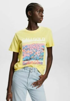 Edc By Esprit Aw Tee - T-Shirt Print - Light Yellow