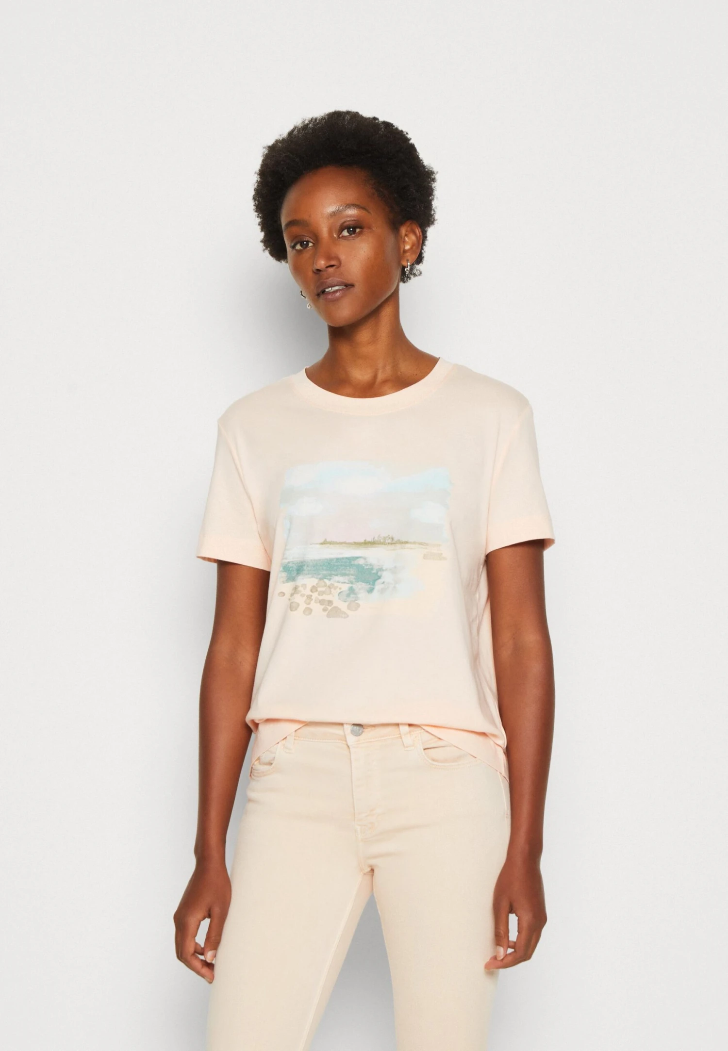 ESPRIT Tee - T-Shirt Print - Peach 1 ESPRIT Tee - T-Shirt Print - Peach