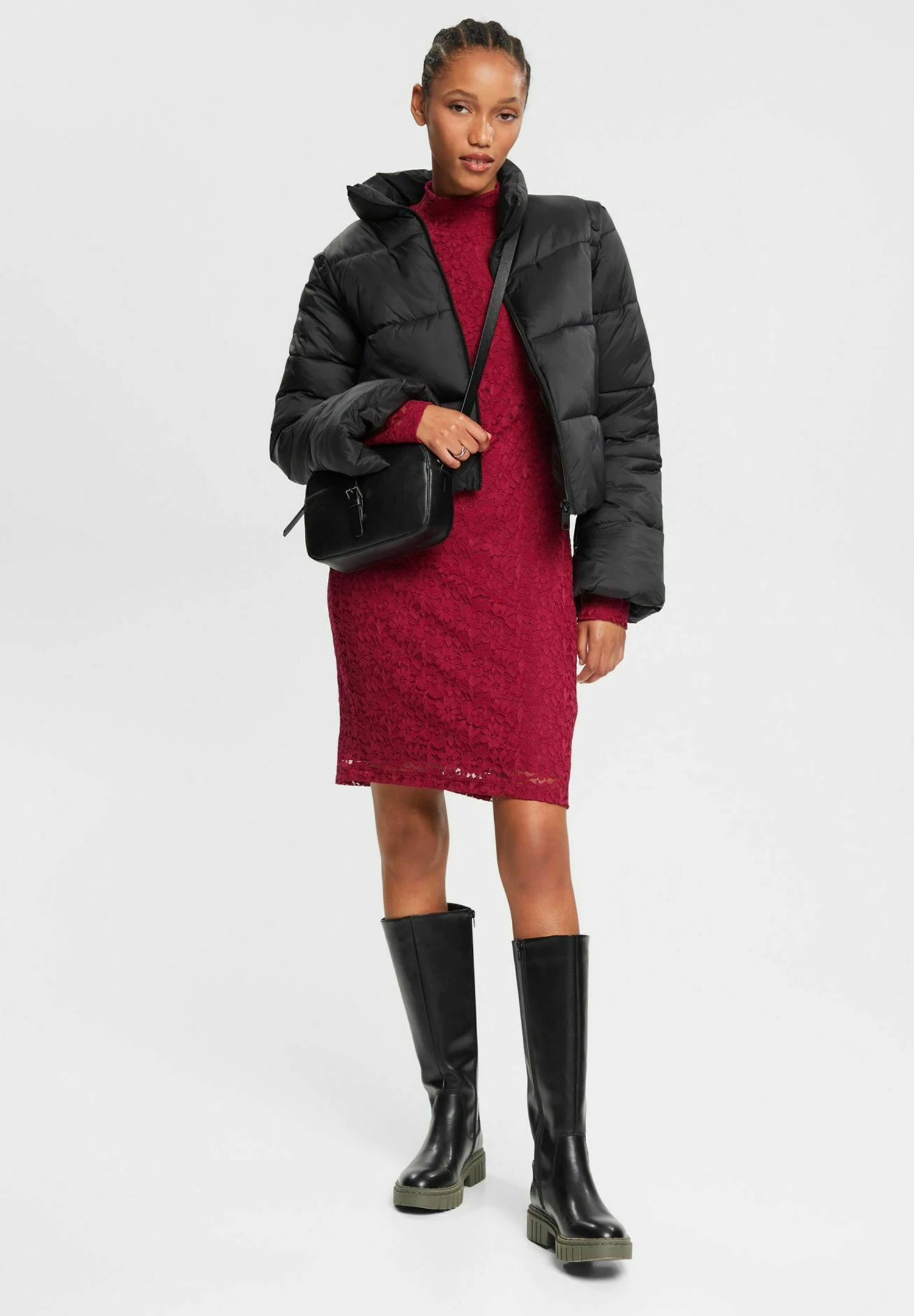 Edc By Esprit Cocktailjurk - Cherry Red 2 Edc By Esprit Cocktailjurk - Cherry Red - Afbeelding 2