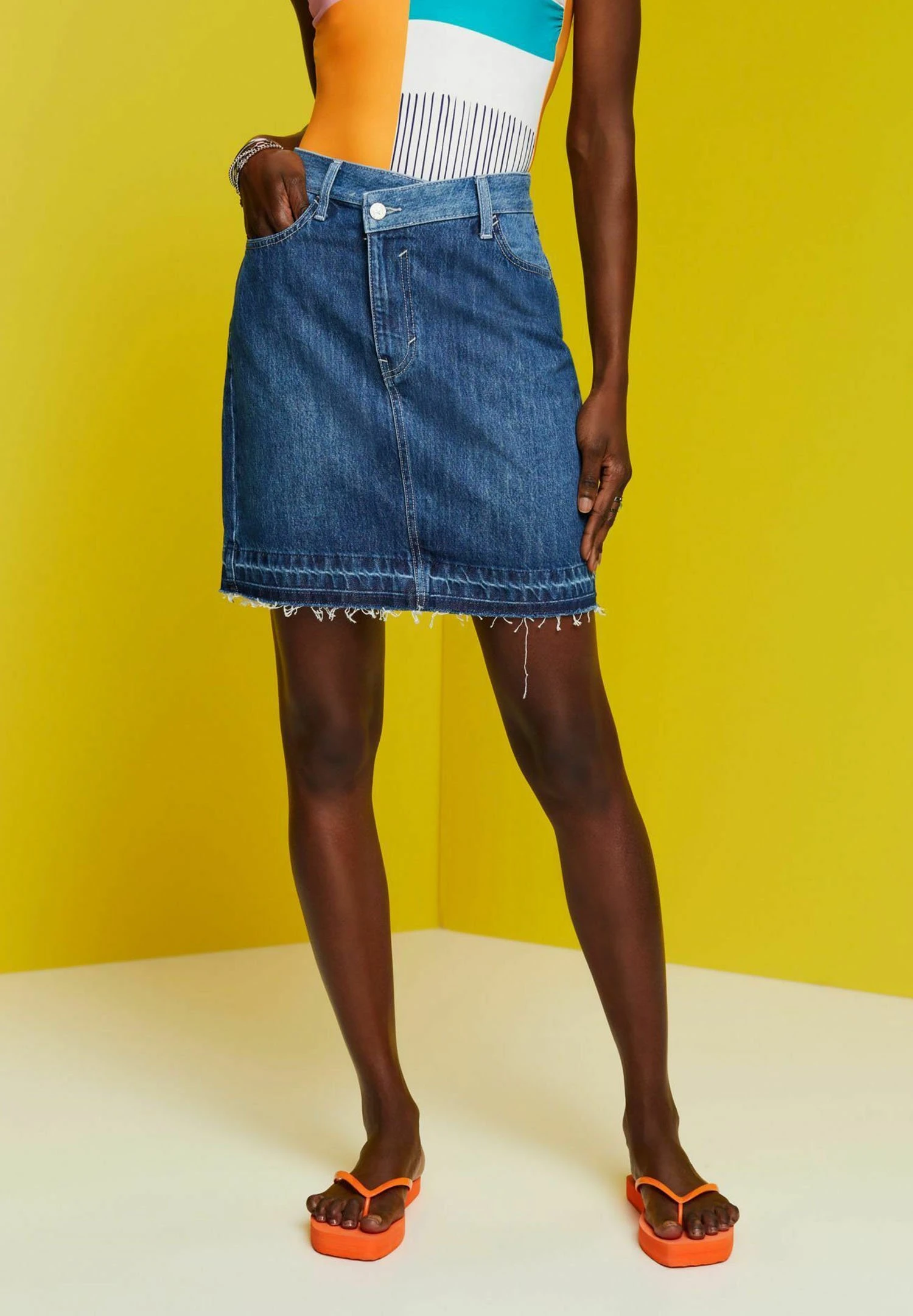 ESPRIT Jeansrok - Blue Dark Washed 4 ESPRIT Jeansrok - Blue Dark Washed - Afbeelding 4