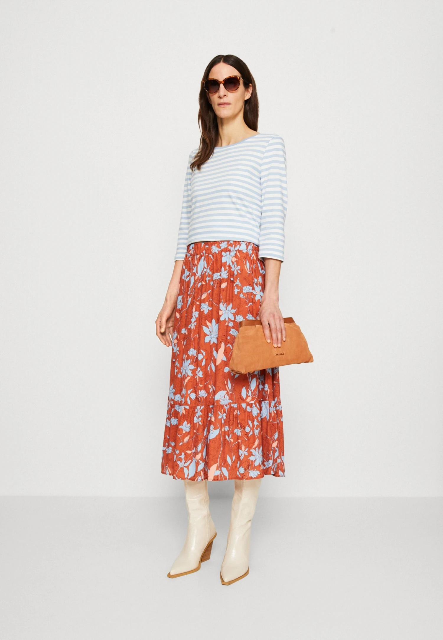 ESPRIT Skirt - A-Lijn Rok - Coral Orange 2 ESPRIT Skirt - A-Lijn Rok - Coral Orange - Afbeelding 2