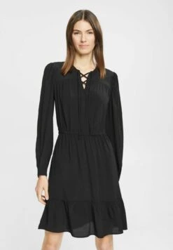 ESPRIT Mini Mit Bindedetail - Jurk - Black