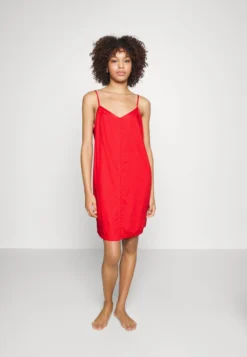 ESPRIT Matt Shiny Chemise - Nachtjapon - Red