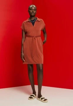 ESPRIT Jurk - Terracotta New -Esprit 95b5b703a9b04657b5fd1943b01ab67e