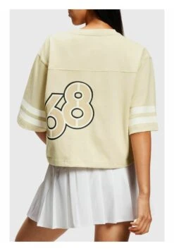 ESPRIT Cropped College Mit Logo - T-Shirt Print - Light Beige