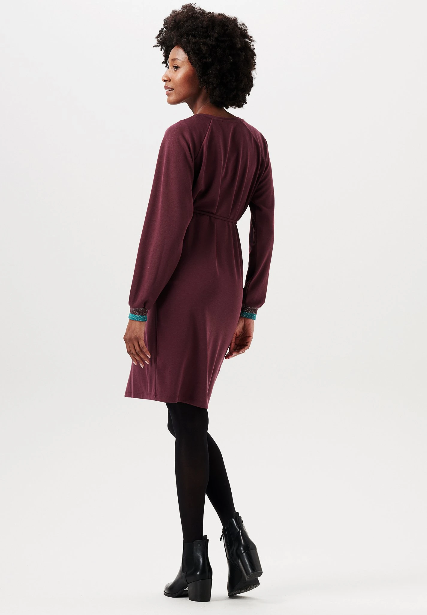 Jerseyjurk - Plum Brown 2 Jerseyjurk - Plum Brown - Afbeelding 2