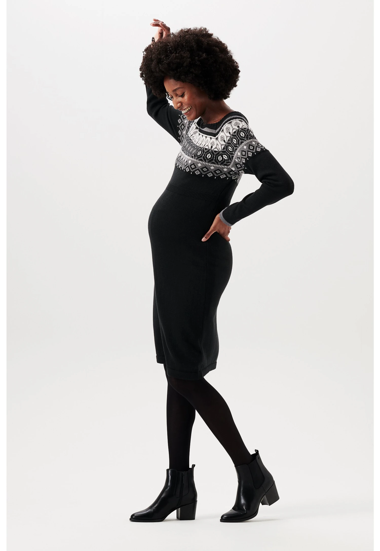 Gebreide Jurk - Black Ink 2 Gebreide Jurk - Black Ink - Afbeelding 2