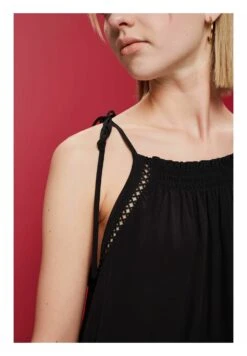 ESPRIT Träger Mit Gesmokten Details- Jurk - Black -Esprit a0821bde6e724f39bff97fa3fe169845