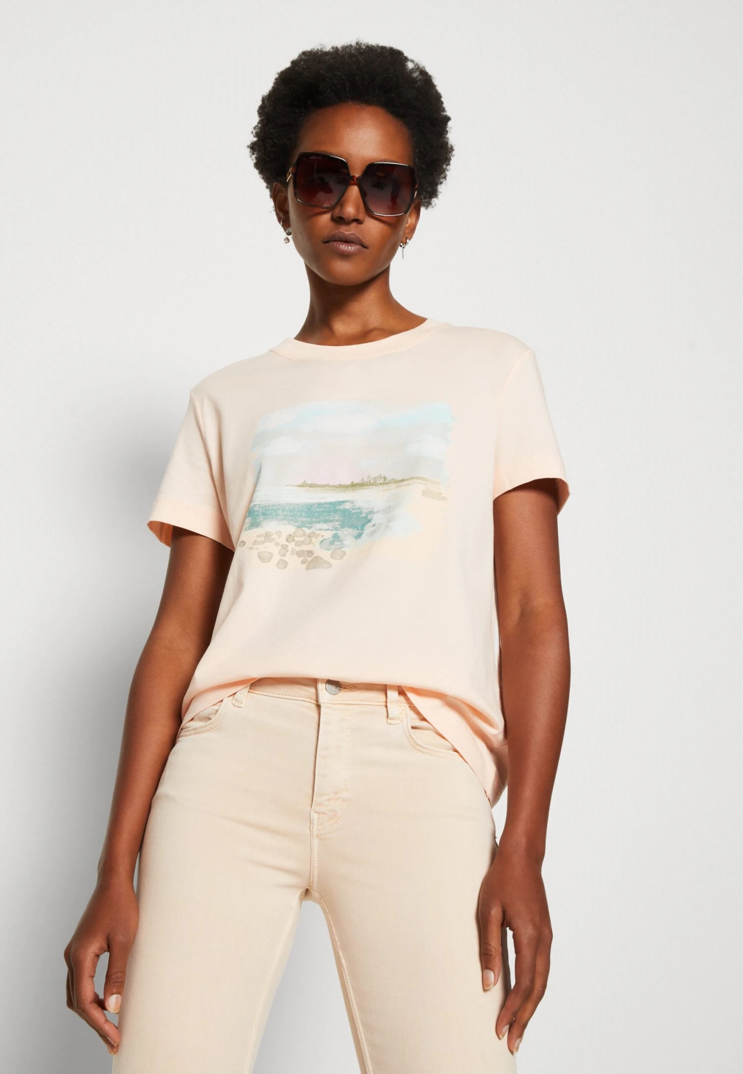 ESPRIT Tee - T-Shirt Print - Peach 4 ESPRIT Tee - T-Shirt Print - Peach - Afbeelding 4