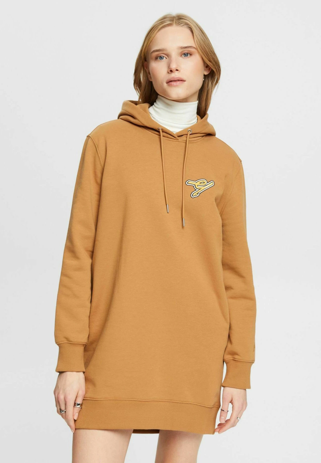 ESPRIT College - Gebreide Jurk - Caramel 1 ESPRIT College - Gebreide Jurk - Caramel