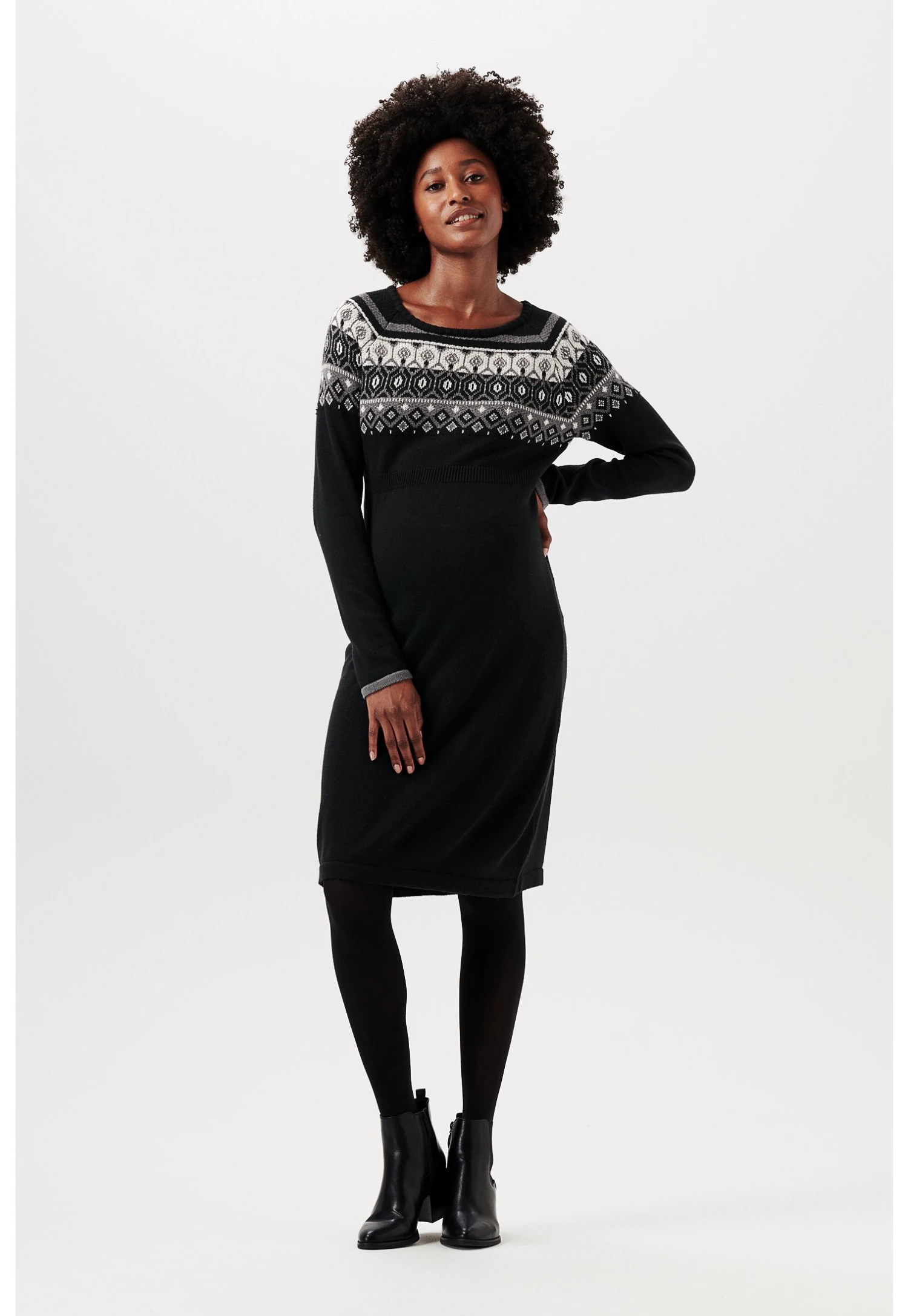 Gebreide Jurk - Black Ink 1 Gebreide Jurk - Black Ink