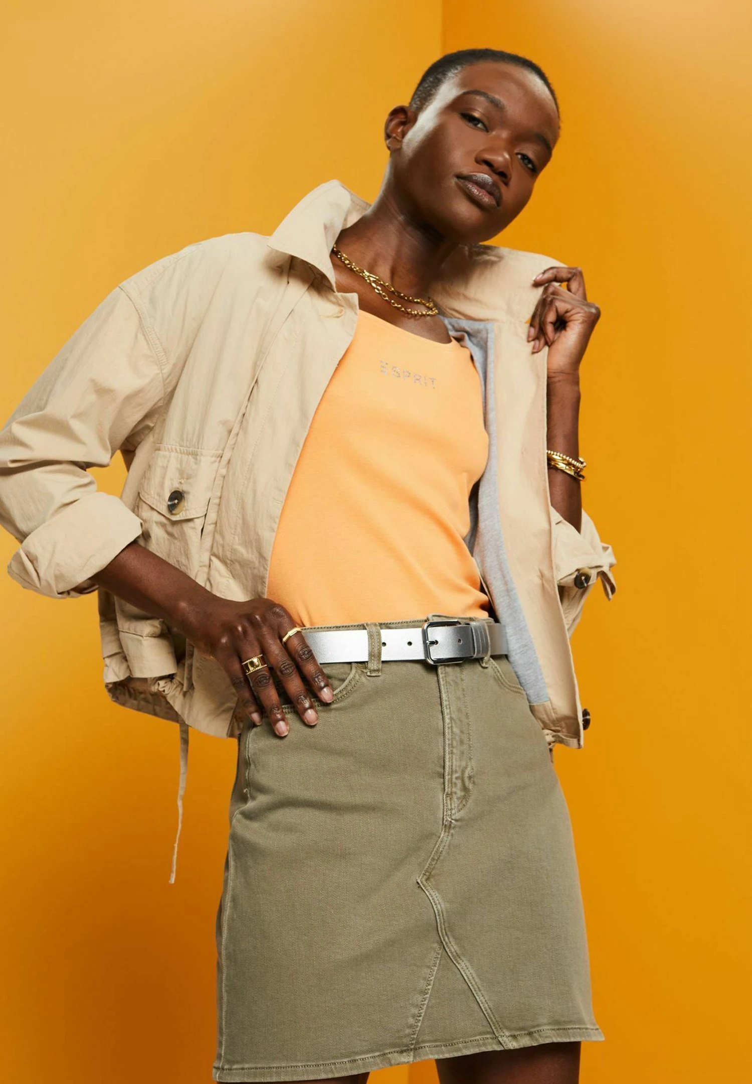 Edc By Esprit Minirok - Khaki Green 7 Edc By Esprit Minirok - Khaki Green - Afbeelding 7