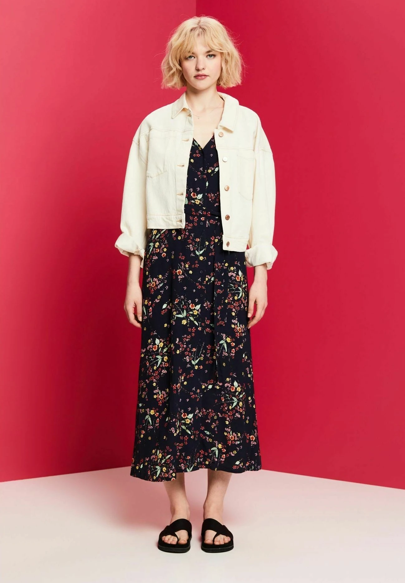 Edc By Esprit Light- Blousejurk - Dark Blue 1 Edc By Esprit Light- Blousejurk - Dark Blue