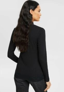 ESPRIT Longsleeve Mit Spitzenkragen - Longsleeve - Black -Esprit a9a0e977a8634cc0a350ead86a37551d