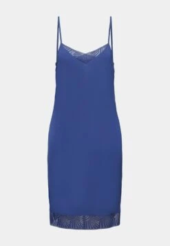 ESPRIT Mit Spitzenbesatz - Nachtjapon - Dark Blue -Esprit a9a53399d5364531b7f97318c9e1bbe4