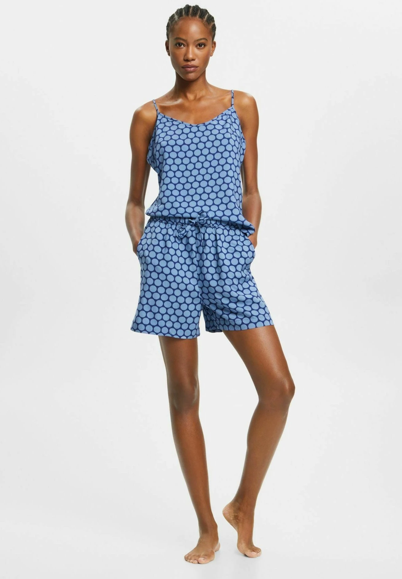 ESPRIT Mit Pünktchenprint - Pyjama - Dark Blue 2 ESPRIT Mit Pünktchenprint - Pyjama - Dark Blue - Afbeelding 2