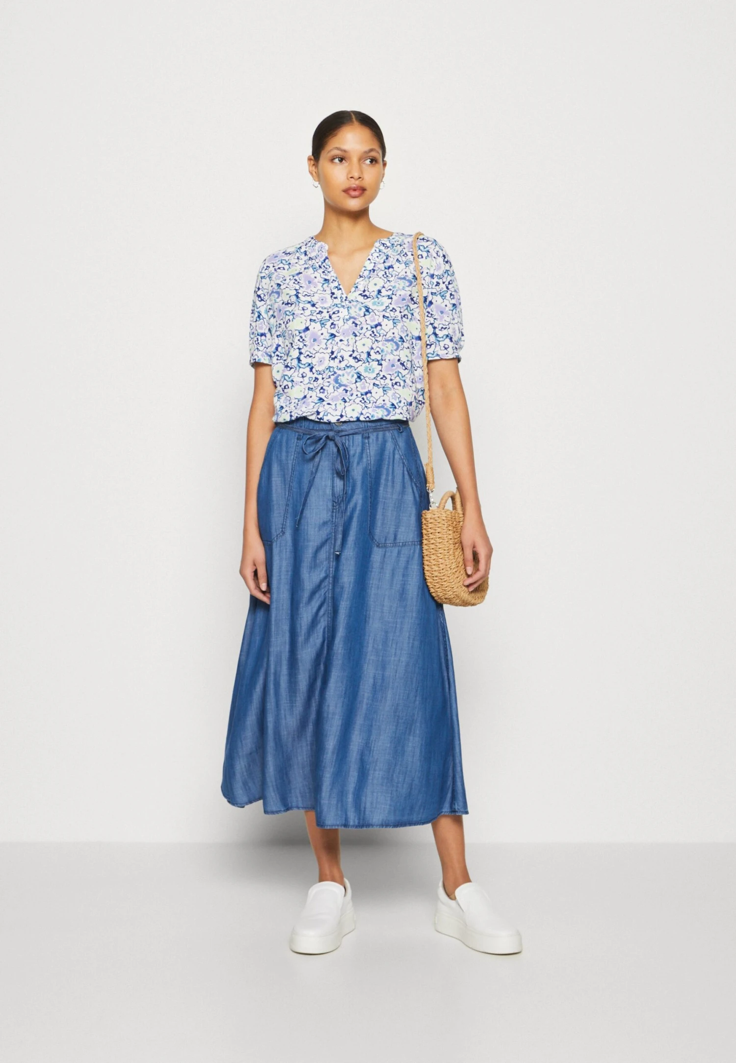 ESPRIT Midi - A-Lijn Rok - Blue Medium Washed New 2 ESPRIT Midi - A-Lijn Rok - Blue Medium Washed New - Afbeelding 2