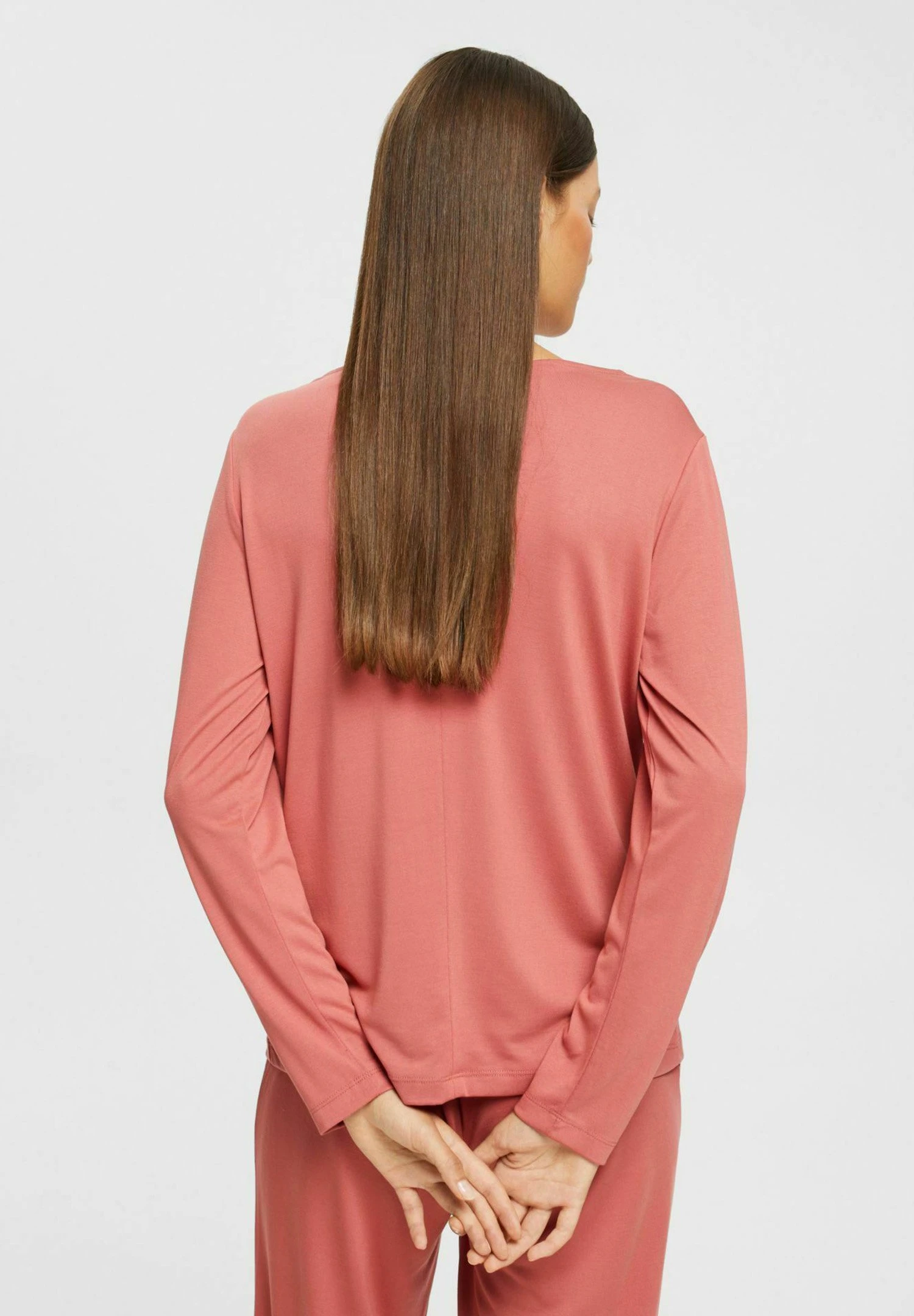 ESPRIT Pyjamashirt - Terracotta 3 ESPRIT Pyjamashirt - Terracotta - Afbeelding 3