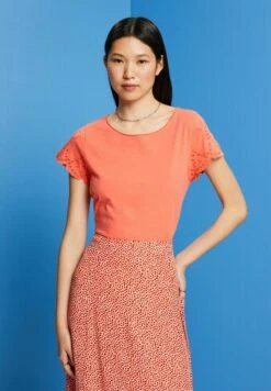 ESPRIT T-Shirt Print - Coral Orange -Esprit ae91d73cd2f944e39332631892634e77