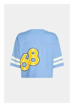 ESPRIT Cropped College Mit Logo - T-Shirt Print - Light Blue Lavender -Esprit b02d19554ee747d19bf6636d648f812d