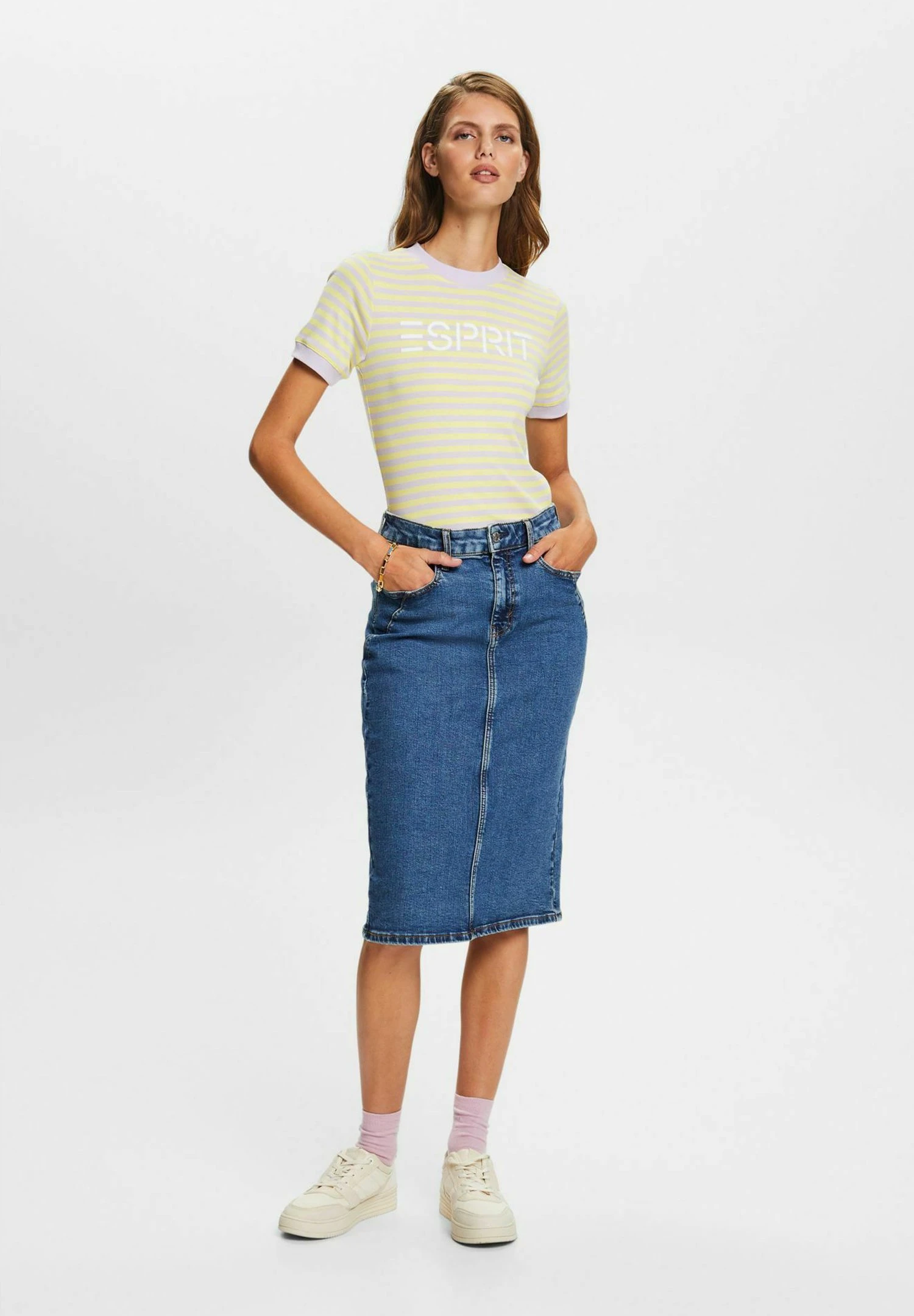 ESPRIT T-Shirt Print - Pastel Yellow 2 ESPRIT T-Shirt Print - Pastel Yellow - Afbeelding 2