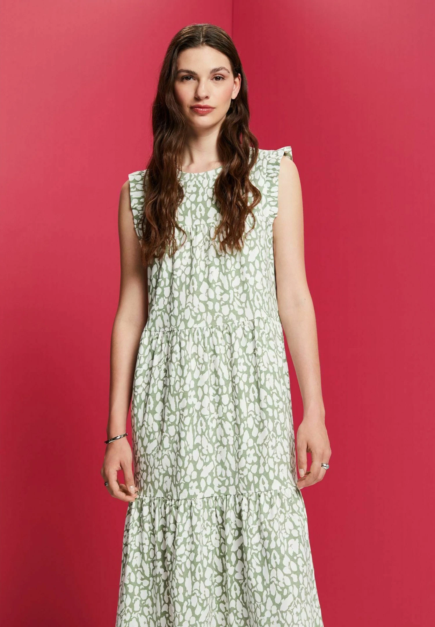 Edc By Esprit Printed - Jurk - Pale Khaki 3 Edc By Esprit Printed - Jurk - Pale Khaki - Afbeelding 3