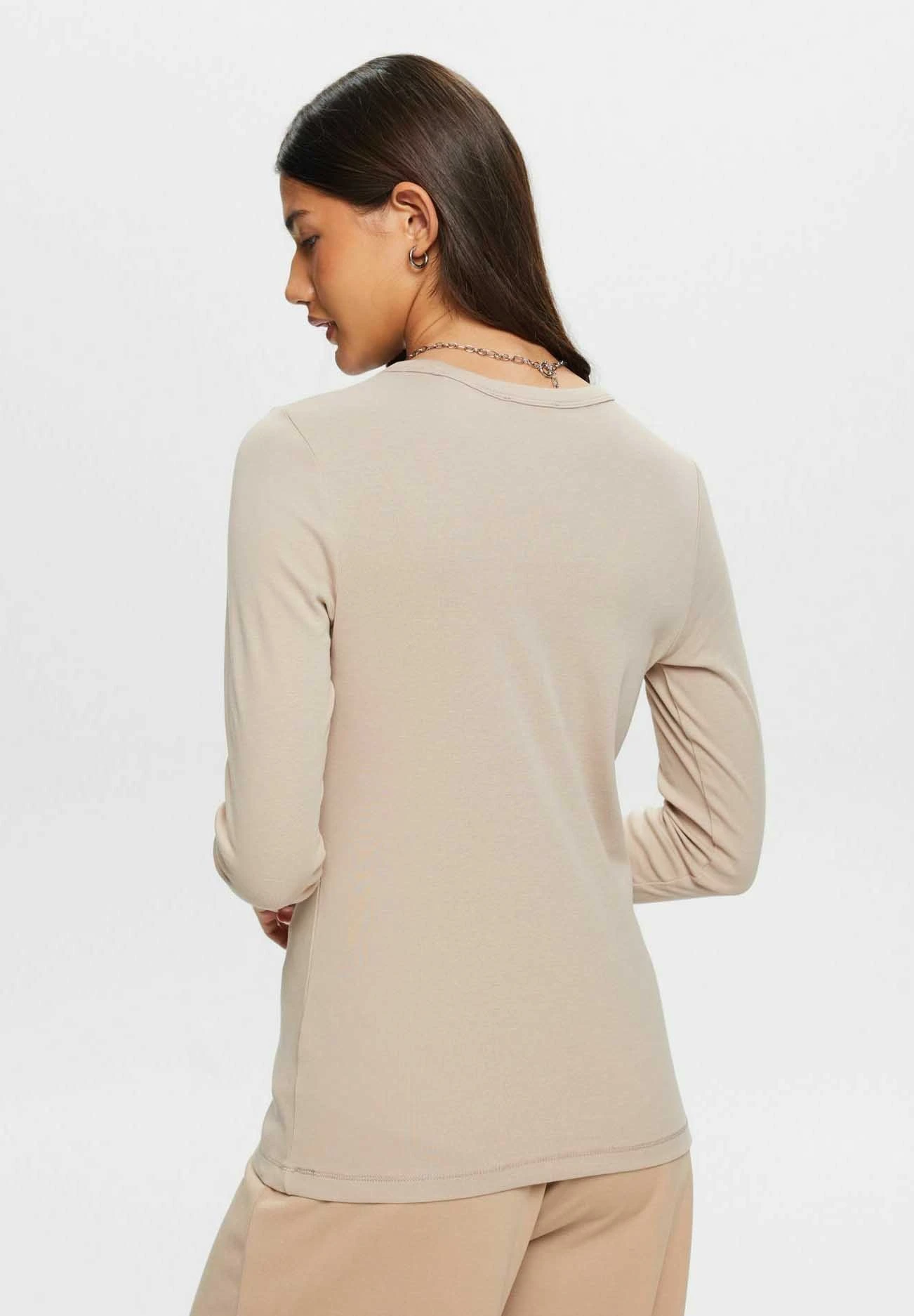 ESPRIT Roundneck - Longsleeve - Light Taupe 3 ESPRIT Roundneck - Longsleeve - Light Taupe - Afbeelding 3