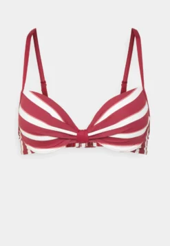 ESPRIT Brela Beach Padded Plunge Bra Stripe - Bikinitop - Dark Red 3 -Esprit b6b1e92b17f24c589d0b4fbcb0460806 scaled