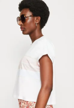 Edc By Esprit Crop Inside - T-Shirt Print - White -Esprit b7e3c11ba43c48678f8c0e4aeaa9265f scaled