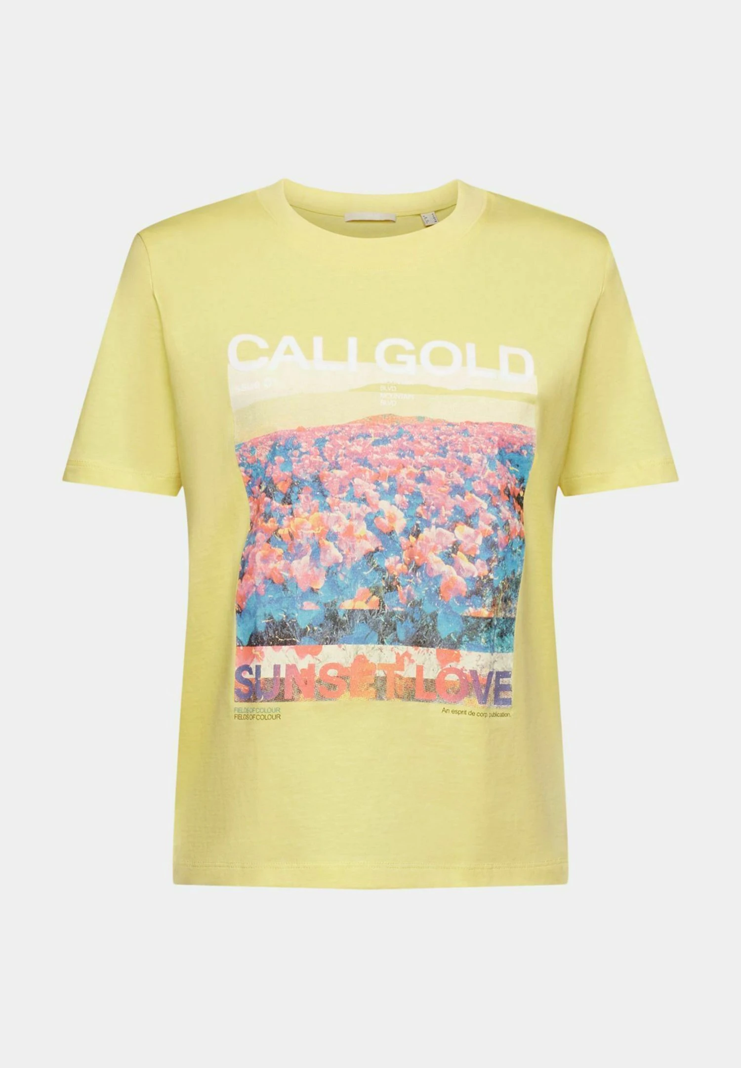 Edc By Esprit Aw Tee - T-Shirt Print - Light Yellow 7 Edc By Esprit Aw Tee - T-Shirt Print - Light Yellow - Afbeelding 7