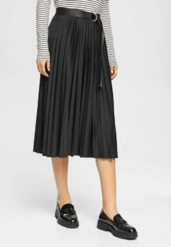 ESPRIT Mit Gürtel - A-Lijn Rok - Black