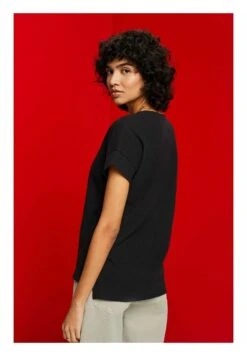Edc By Esprit Mit V Ausschnitt - T-Shirt Basic - Black -Esprit be069993a8a44777a7a11a5719d3fa49