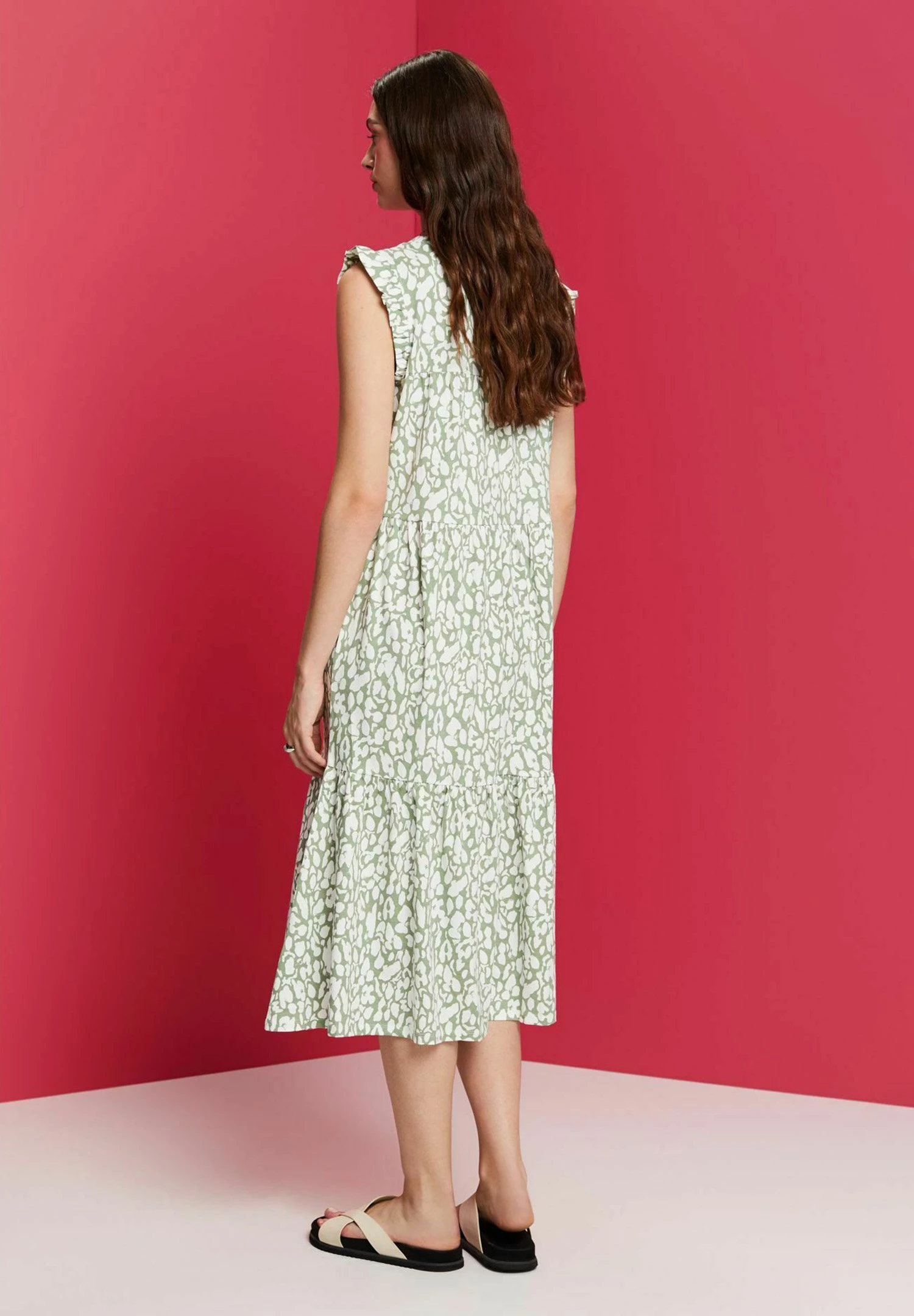 Edc By Esprit Printed - Jurk - Pale Khaki 2 Edc By Esprit Printed - Jurk - Pale Khaki - Afbeelding 2