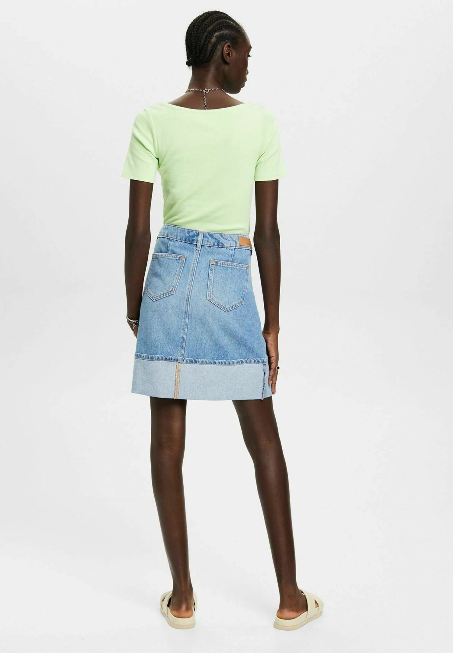 ESPRIT Mit Mittlerer Bundhöhe - Jeansrok - Blue Light Washed 3 ESPRIT Mit Mittlerer Bundhöhe - Jeansrok - Blue Light Washed - Afbeelding 3