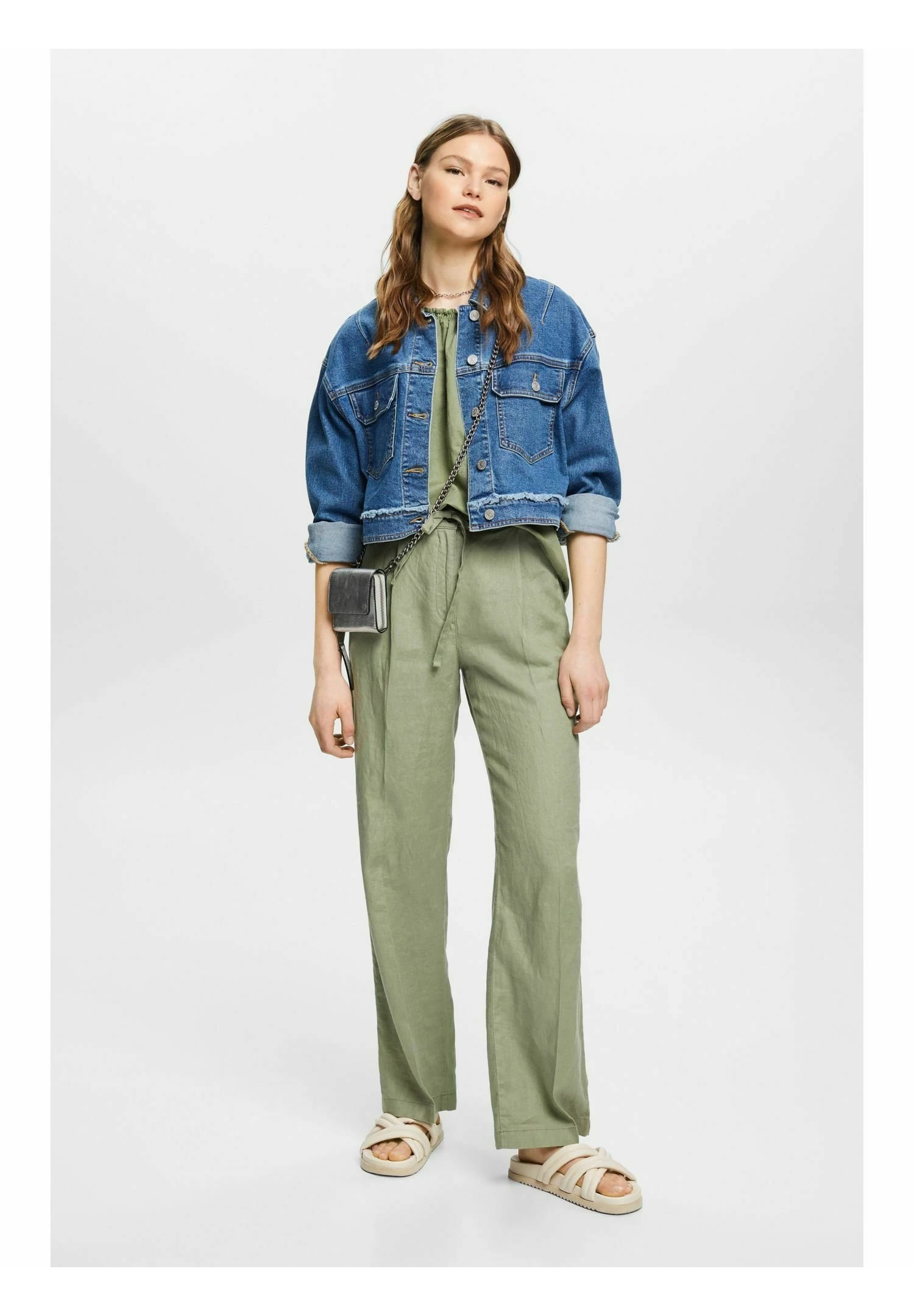 Edc By Esprit Blouse - Light Khaki 2 Edc By Esprit Blouse - Light Khaki - Afbeelding 2