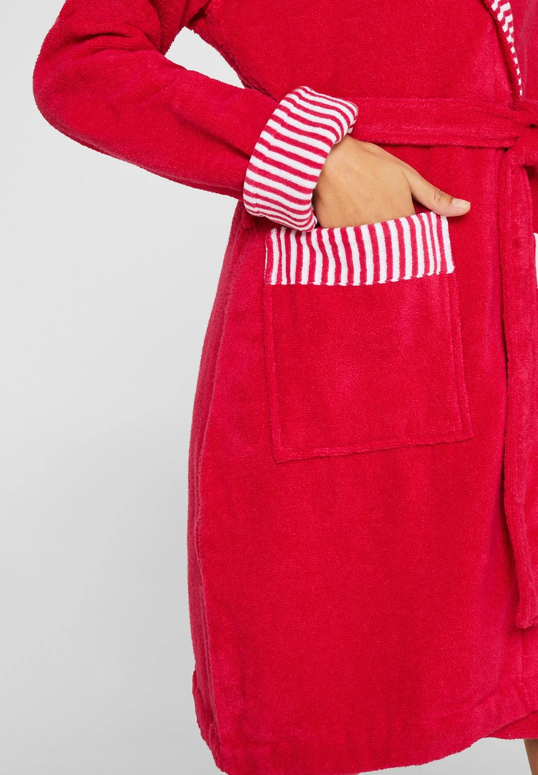 ESPRIT Mit Streifen - Badjas - Red 4 ESPRIT Mit Streifen - Badjas - Red - Afbeelding 4