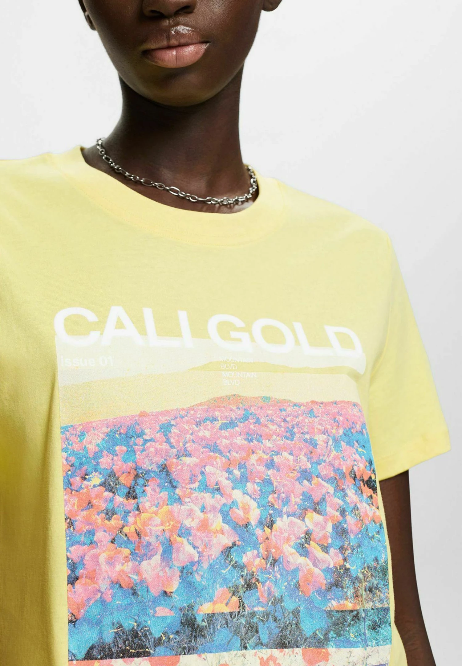 Edc By Esprit Aw Tee - T-Shirt Print - Light Yellow 4 Edc By Esprit Aw Tee - T-Shirt Print - Light Yellow - Afbeelding 4