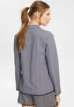 ESPRIT Mit Spitze - Pyjamashirt - Navy -Esprit c28a5ce5566f4f17bae29fc2015837f1