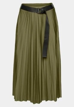 ESPRIT Mit Gürtel - A-Lijn Rok - Dark Khaki -Esprit c46788c3551b448c9813ff85a60de8de