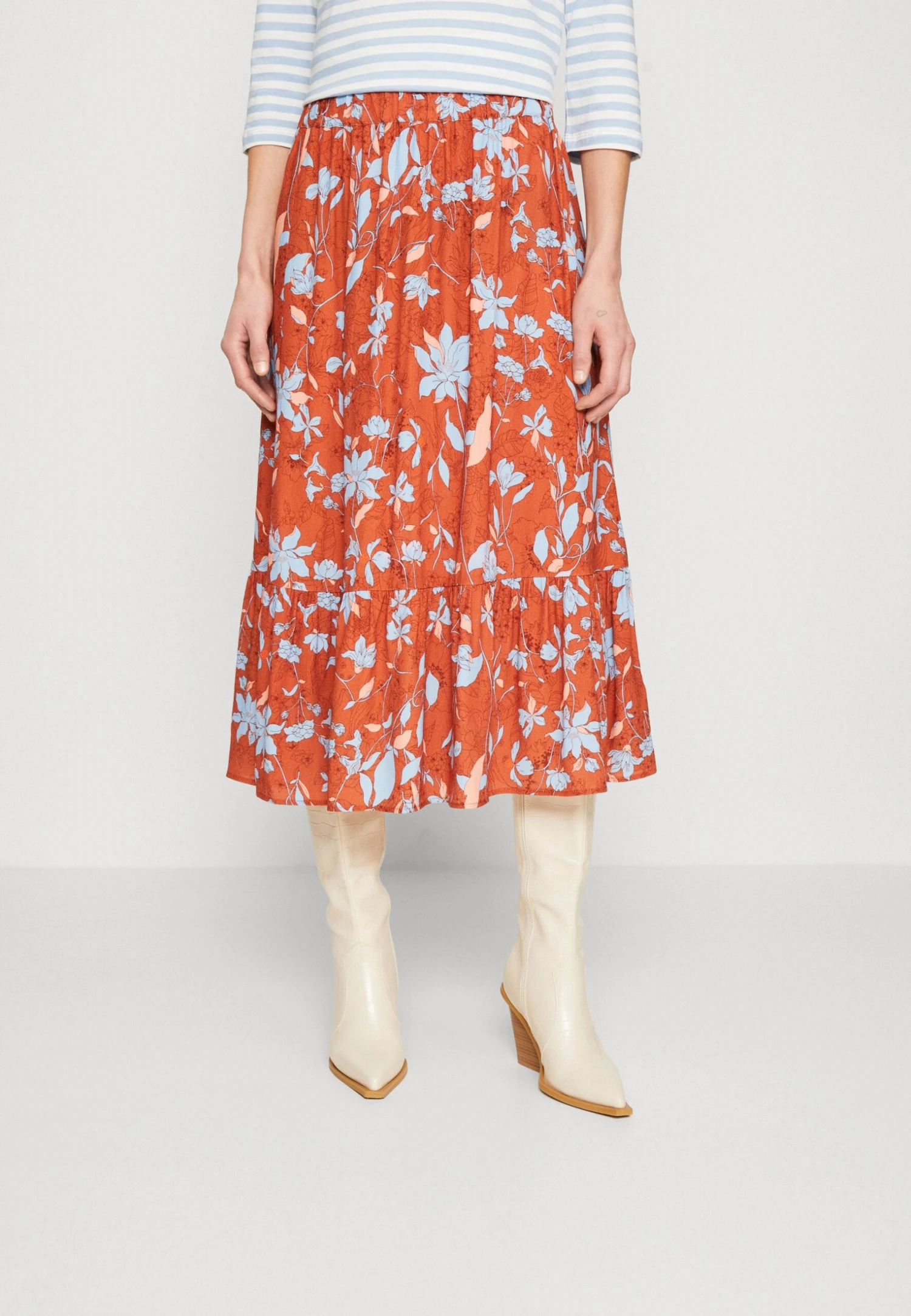 ESPRIT Skirt - A-Lijn Rok - Coral Orange 1 ESPRIT Skirt - A-Lijn Rok - Coral Orange